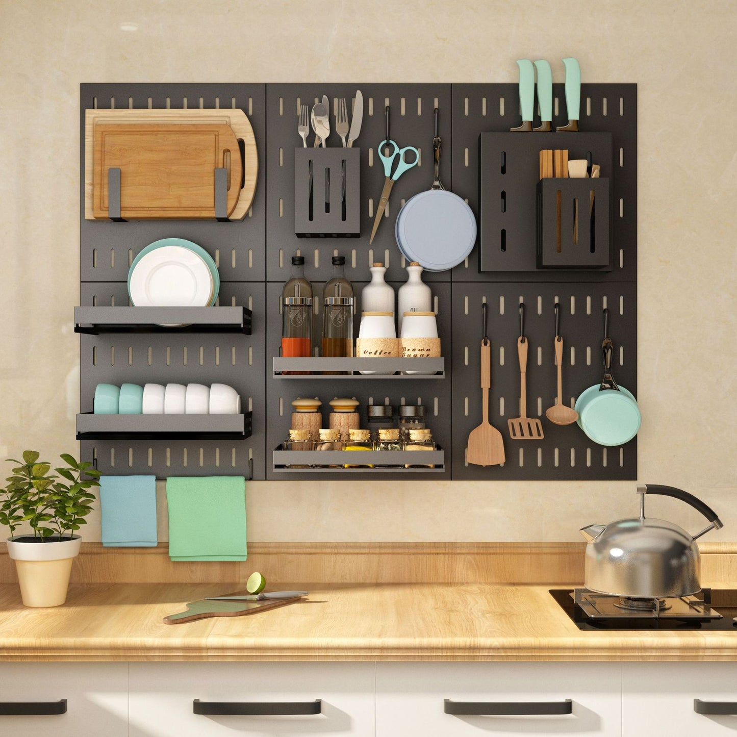 Stainless Steel Wall Mounted Kitchen Storage Rack